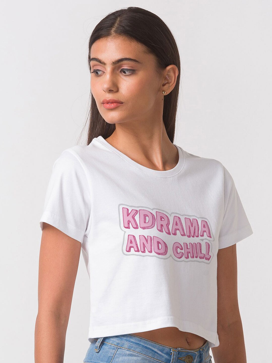 

FashionRack Women White Typography Cotton Printed Antimicrobial T-shirt