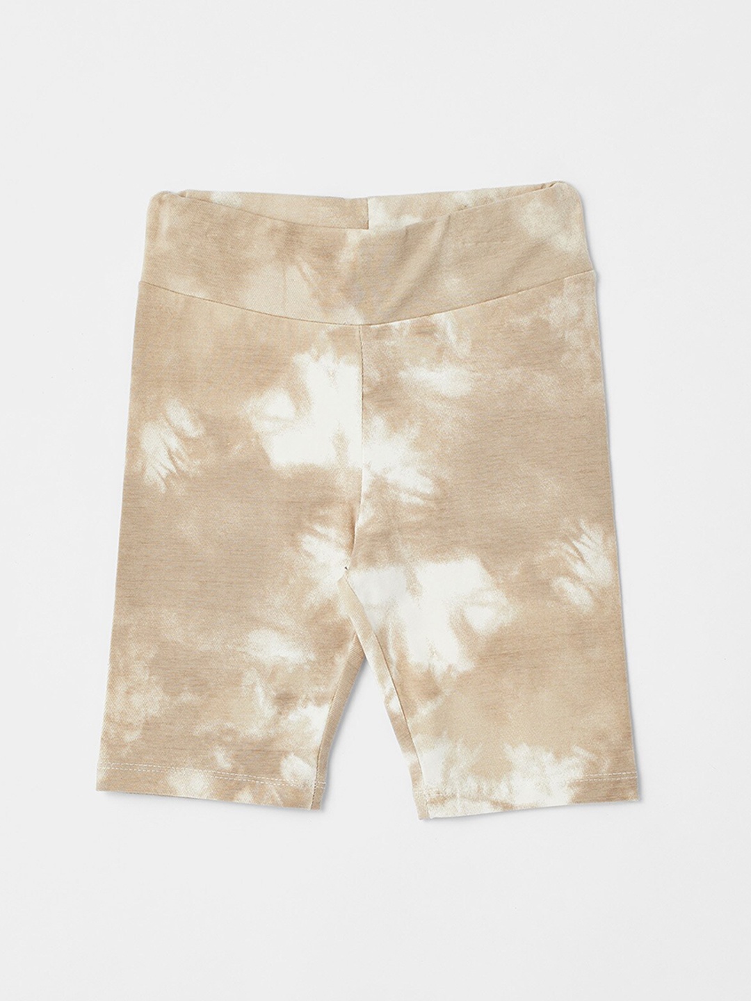 

DeFacto Girls Beige & White Printed Cotton Shorts