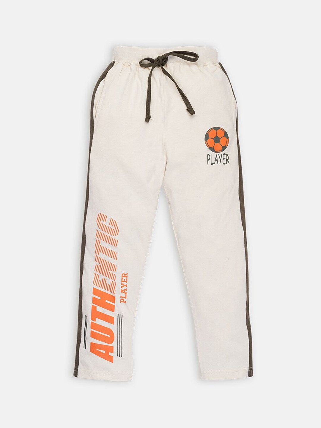 

AMUL Kandyfloss Boys Cream-Coloured Printed Pure Cotton Track Pants