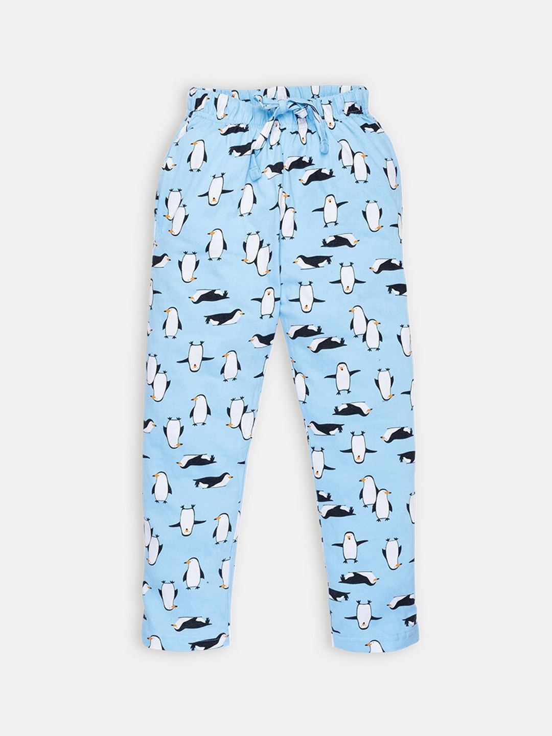 

AMUL Kandyfloss Girls Blue Printed Pure Cotton Lounge Pants