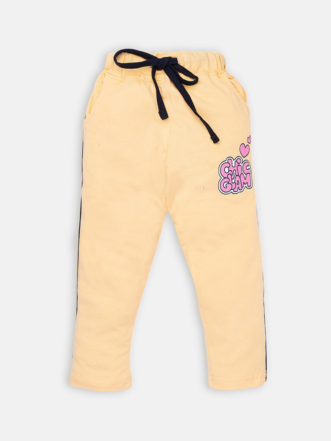 

AMUL Kandyfloss Girls Yellow Solid Pure Cotton Track Pants