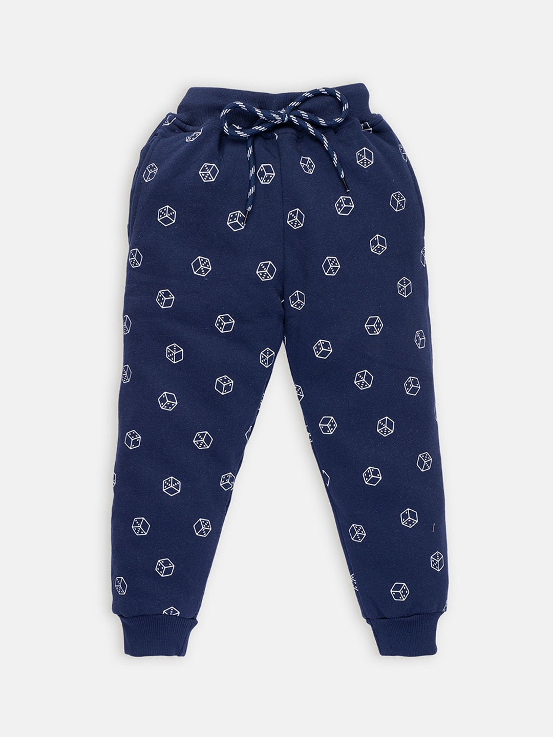 

AMUL Kandyfloss Kids Navy Blue Printed Pure Cotton Joggers