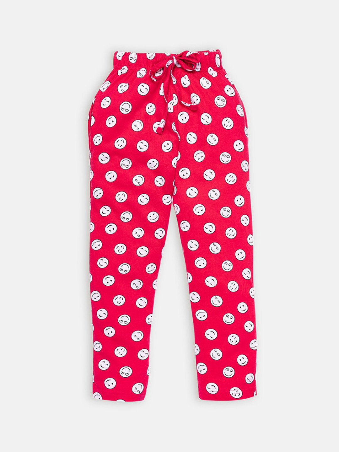 

AMUL Kandyfloss Girls Red Printed Pure Cotton Track Pants