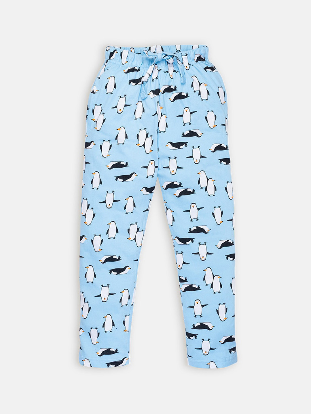 

AMUL Kandyfloss Girls Blue Printed Pure Cotton Lounge Pants