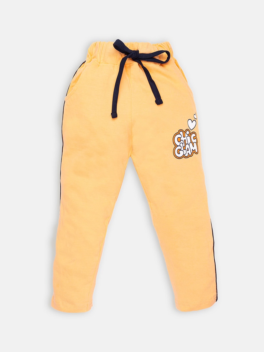 

AMUL Kandyfloss Girls Orange Coloured Solid Pure Cotton Track Pants