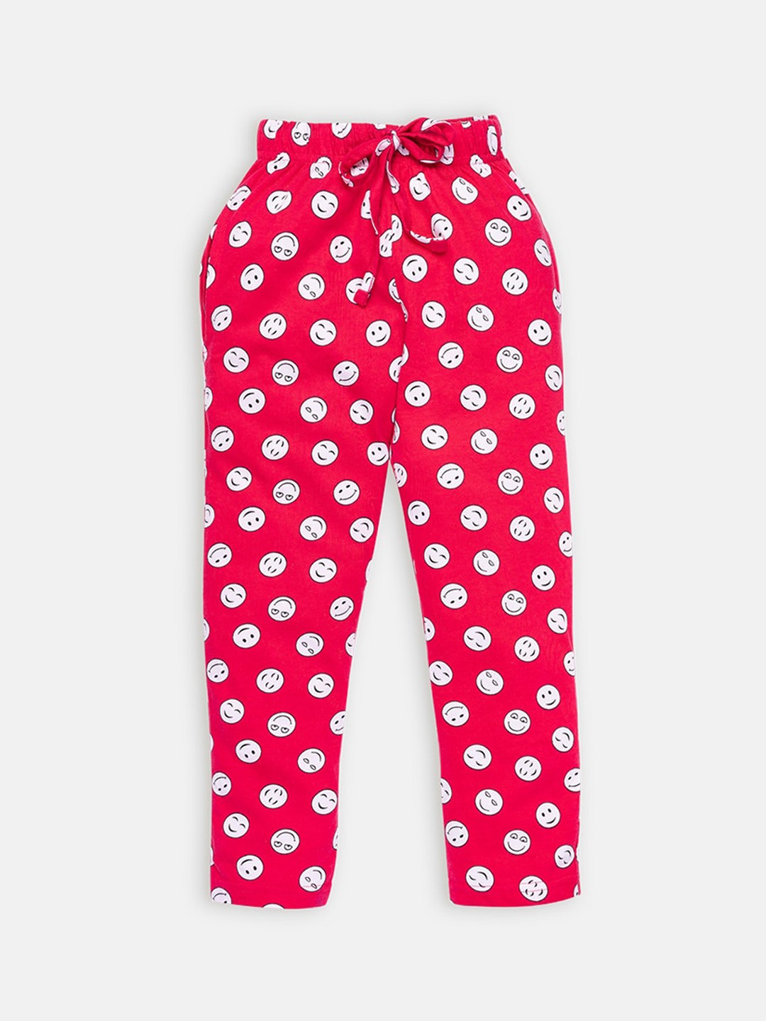 

AMUL Kandyfloss Girls Red Printed Pure Cotton Track Pants