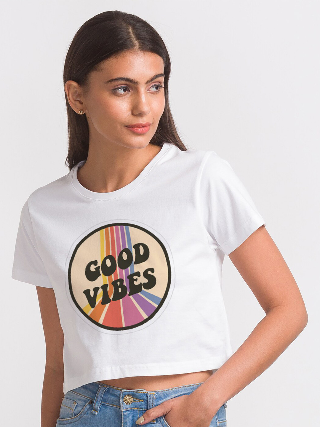 

FashionRack Women White Typography Printed Antimicrobial Cotton T-shirt
