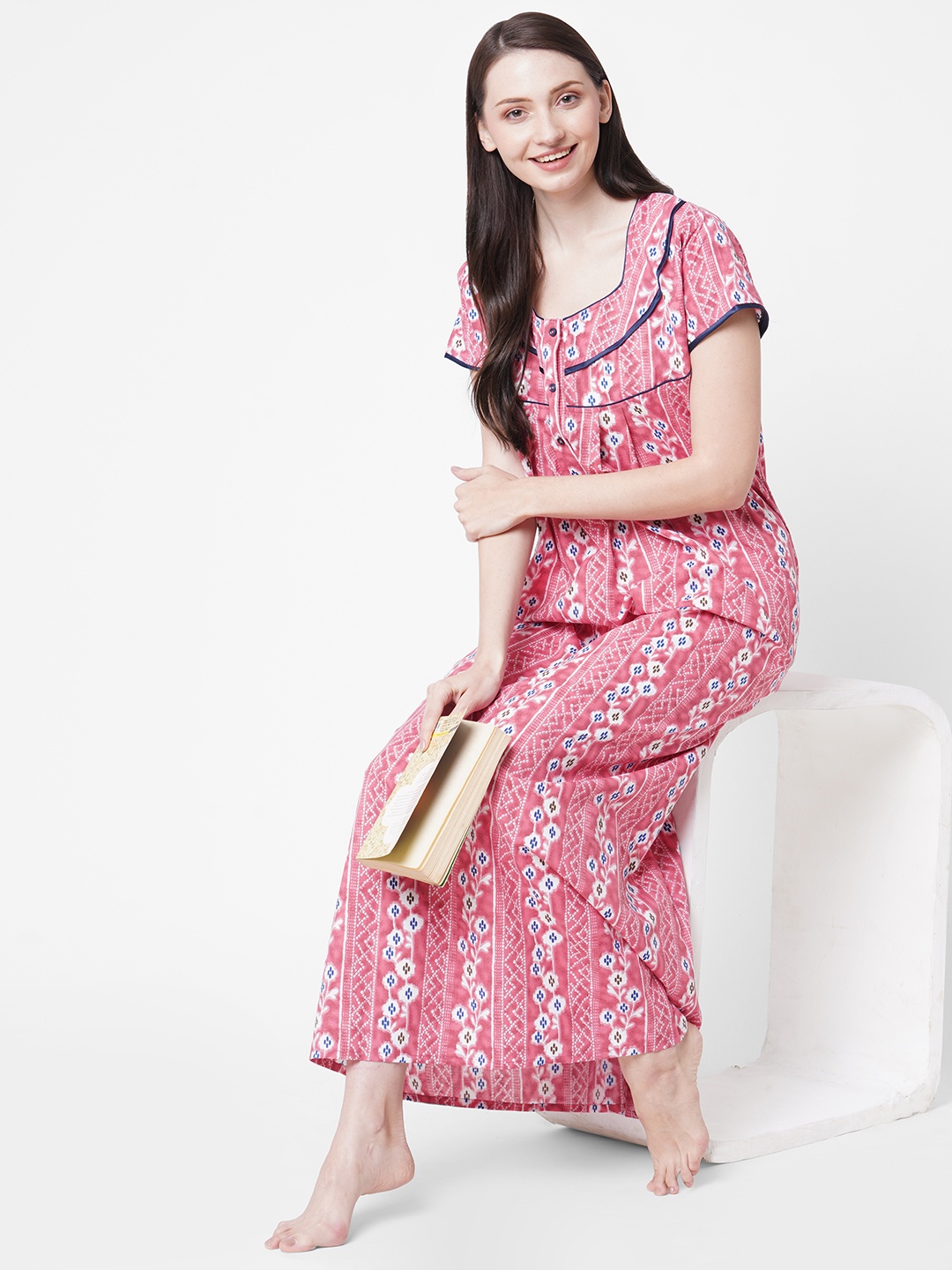 

SDL by Sweet Dreams Rose Printed Maxi Nightdress