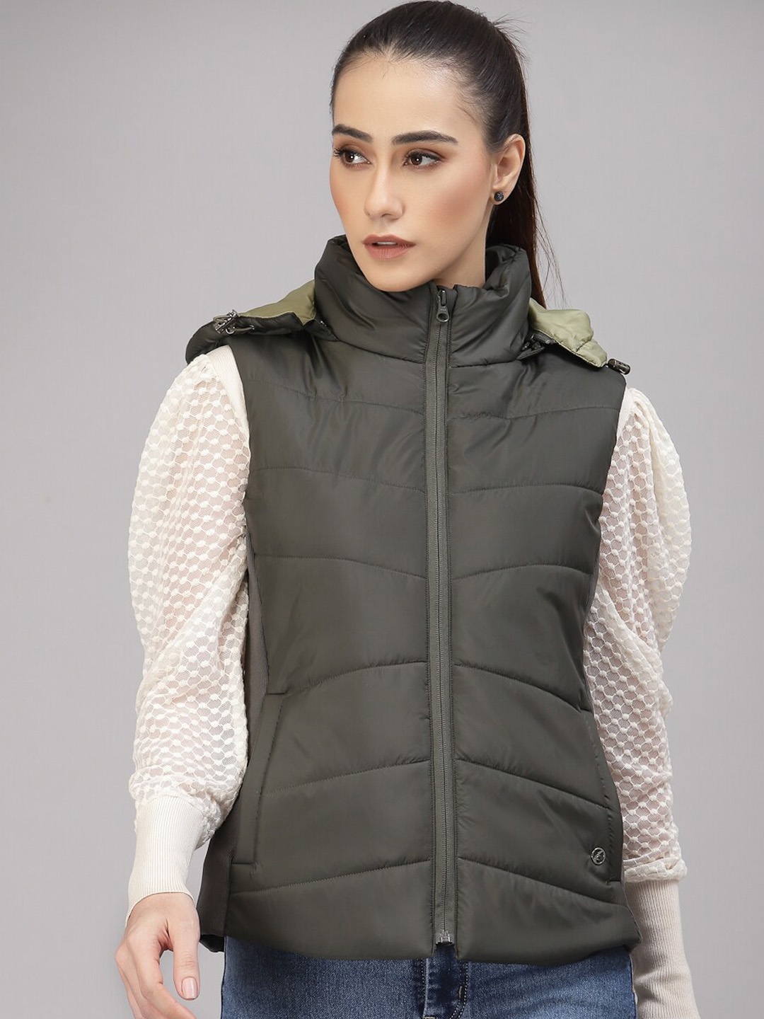

Gipsy Women Olive Green Padded Jacket