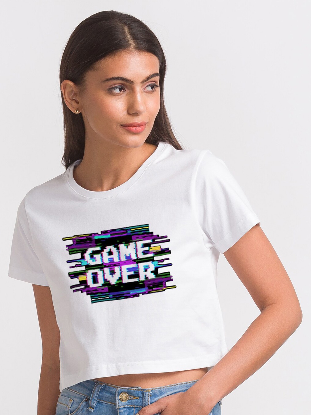 

FashionRack Women White Typography Printed Antimicrobial Cotton T-shirt