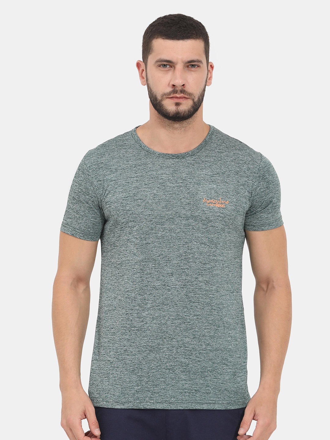 

Masculino Latino Plus Men Green Rapid-Dry T-shirt