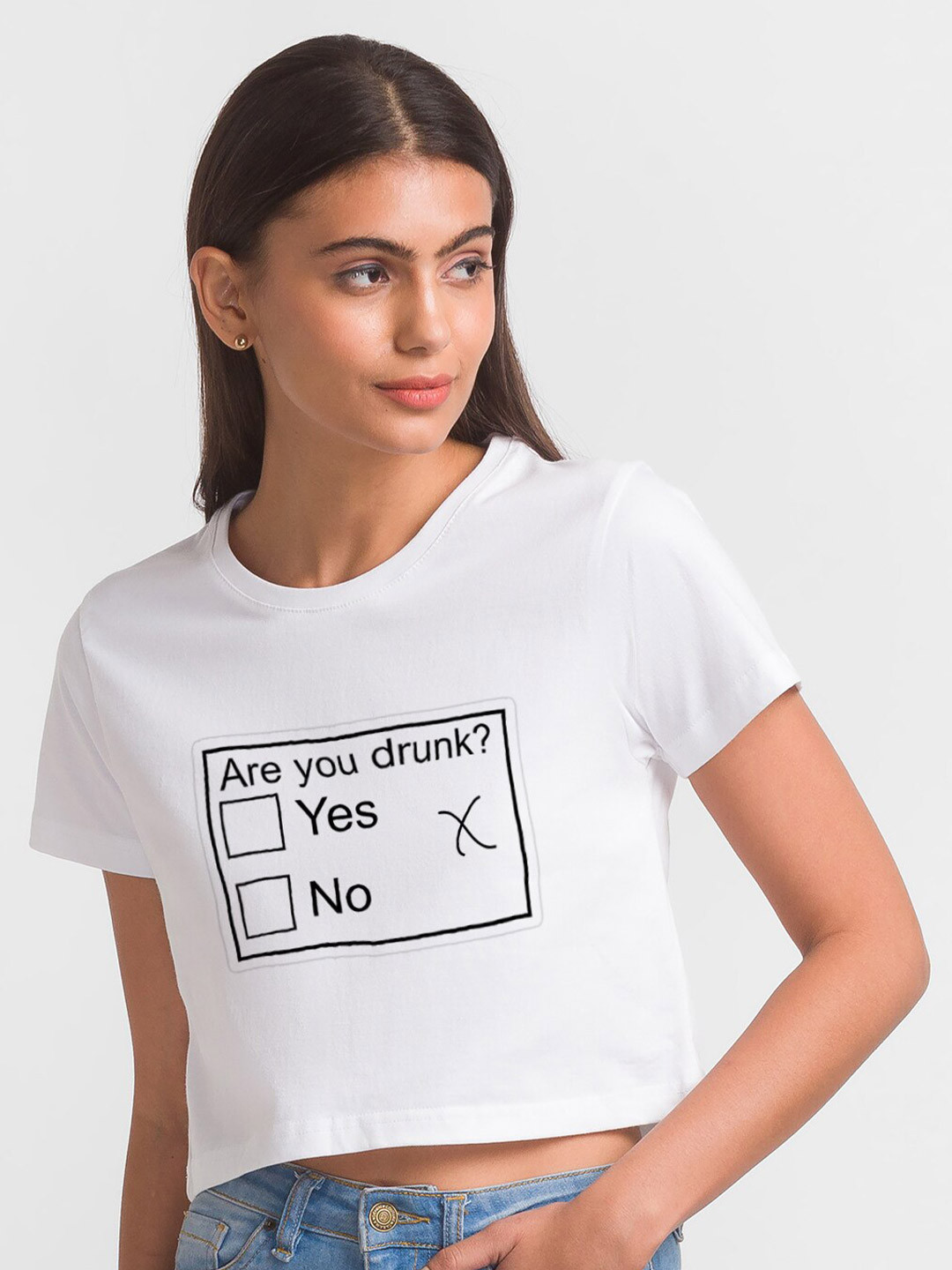 

FashionRack Women White Typography Cotton Antimicrobial T-shirt