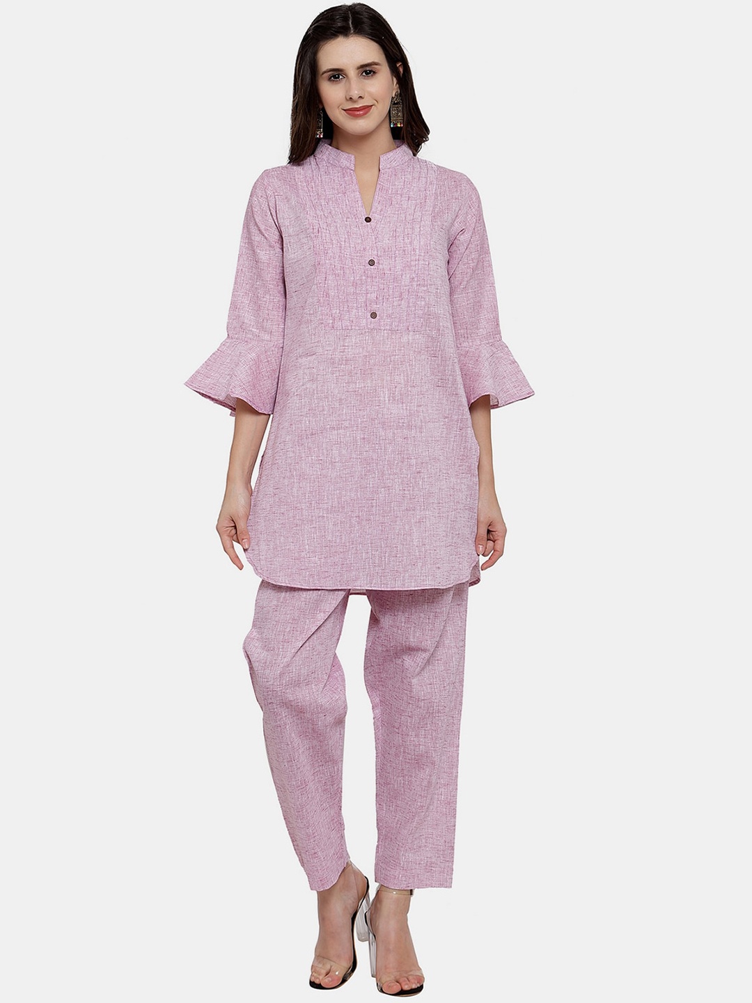 

Enchanted Drapes Women Purple Kurti with Trousers