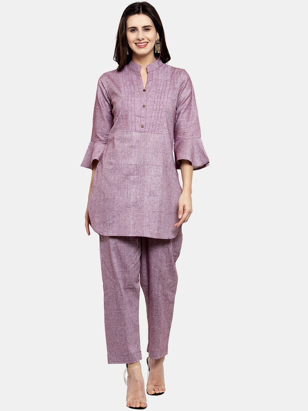 

Enchanted Drapes Women Purple Kurti with Trousers