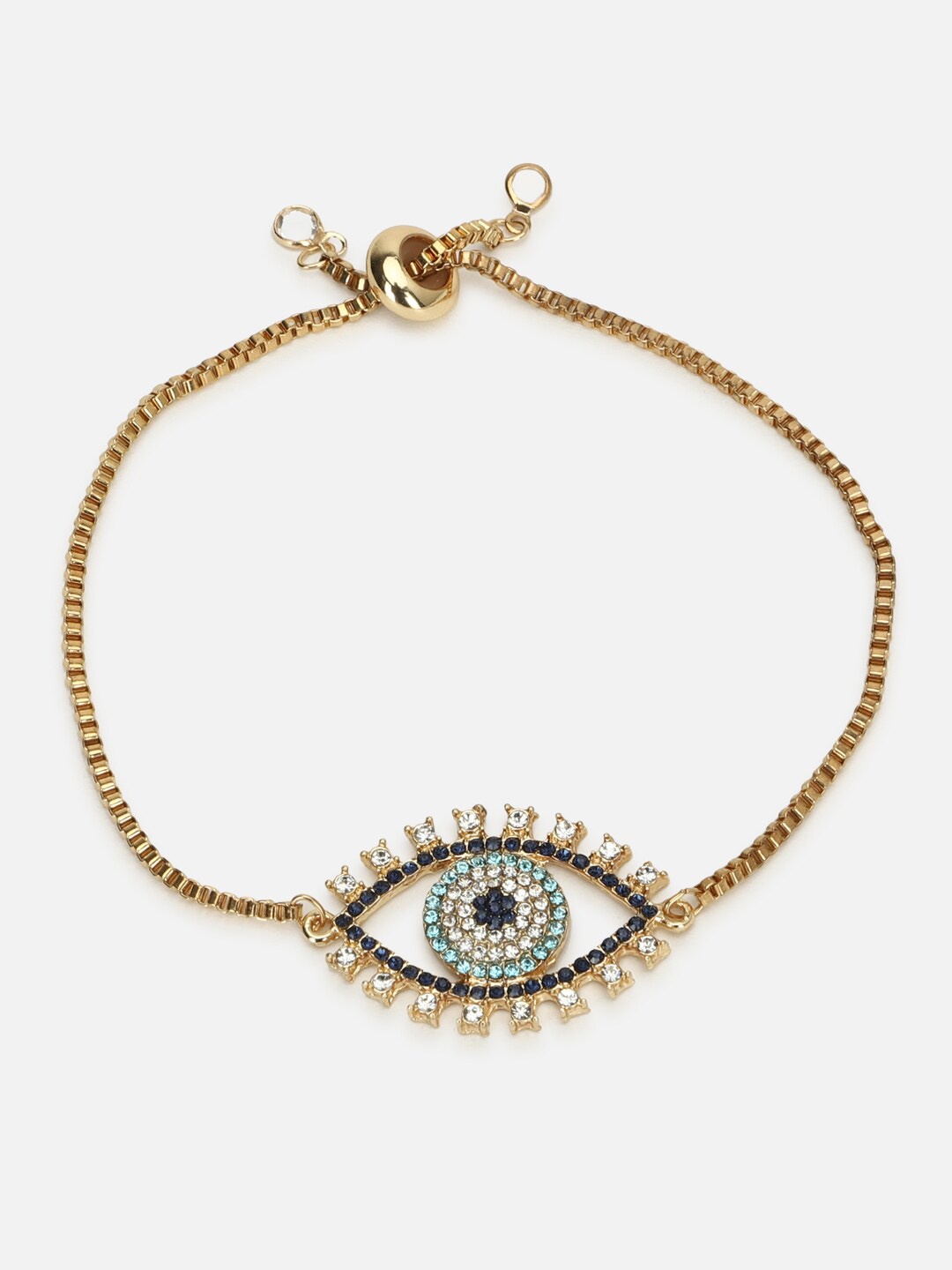 

FOREVER 21 Women Gold-Toned & Blue Link Bracelet