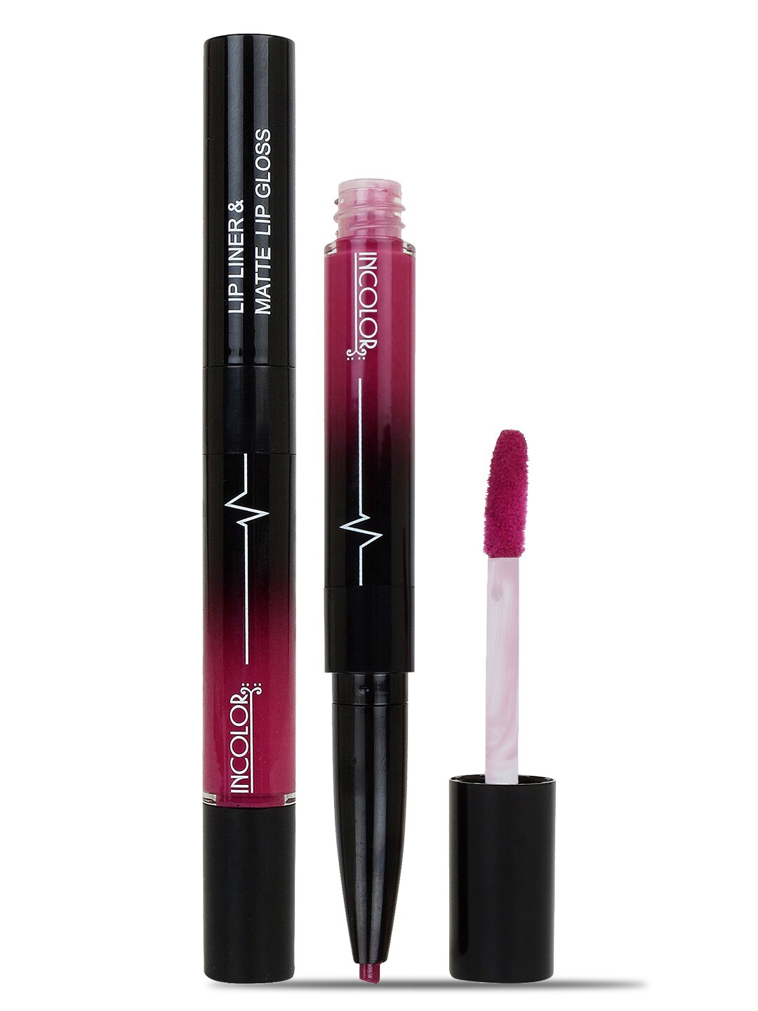 

INCOLOR 2 in 1 Lip Liner & Matte Lip Gloss 4ml, Pink