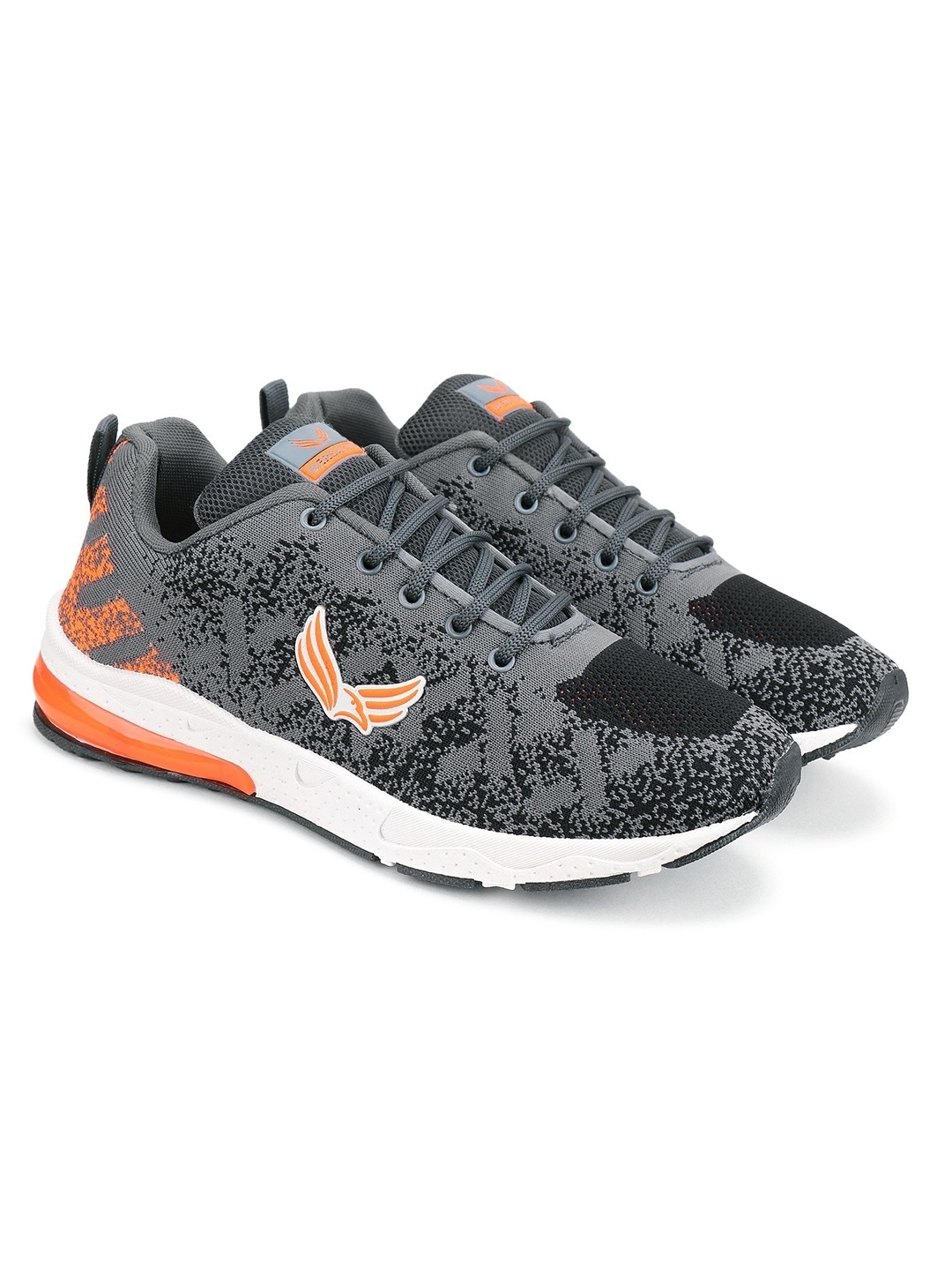 

BERSACHE Men Grey Woven Design Sneakers