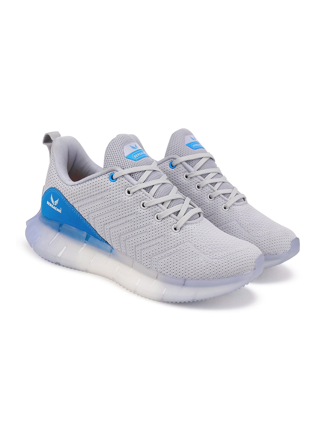 

BERSACHE Men Grey Textured Sneakers