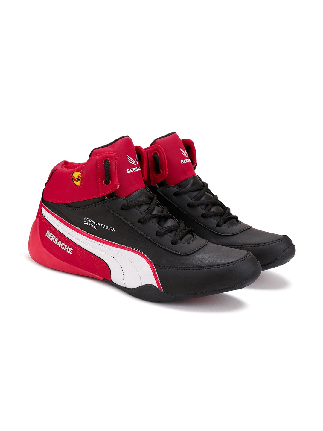 

BERSACHE Men Red Colourblocked Sneakers