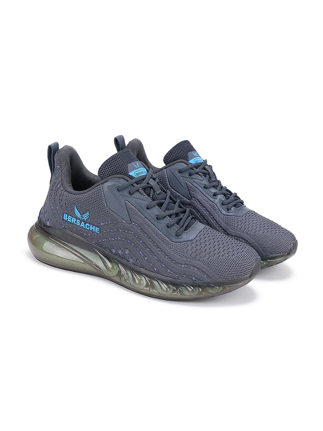 

BERSACHE Men Grey Woven Design Sneakers