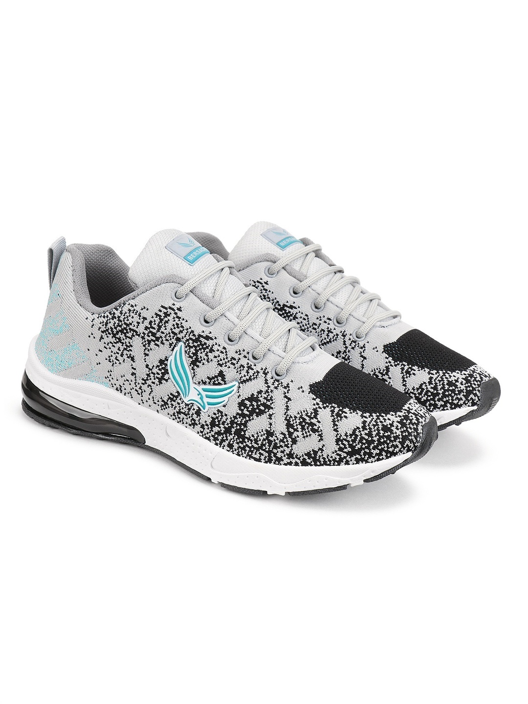 

BERSACHE Men Grey Woven Design Sneakers