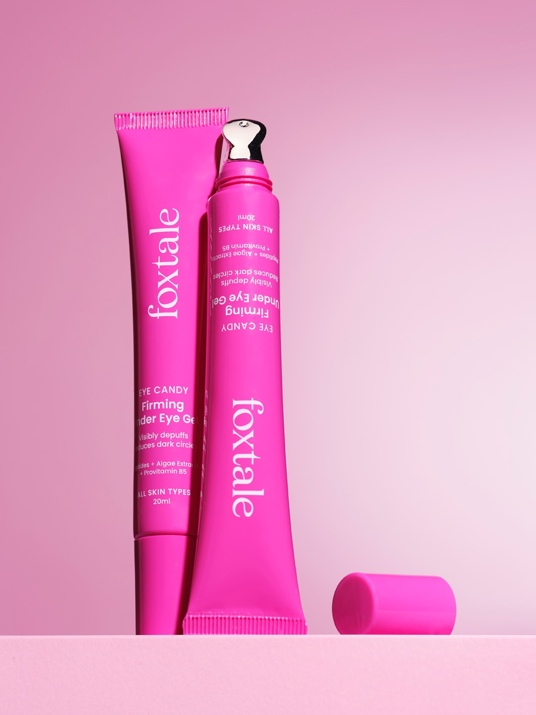 

Foxtale Firming Eye Cream with Peptides for Brighter Under Eyes - 20 ml, Pink