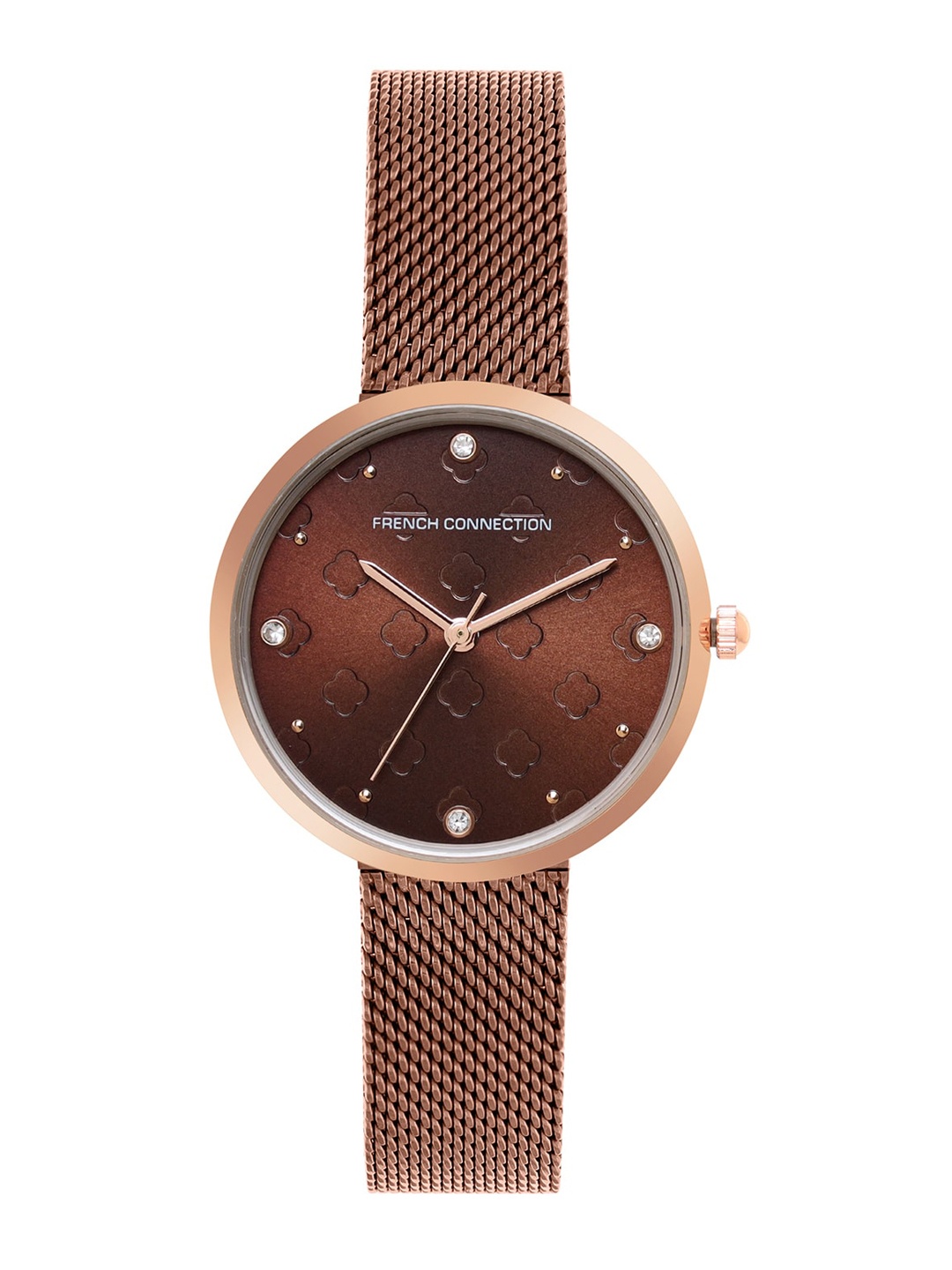 

French Connection Women Brown Dial & Brown Bracelet Style Straps Analogue Watch FCN00040D