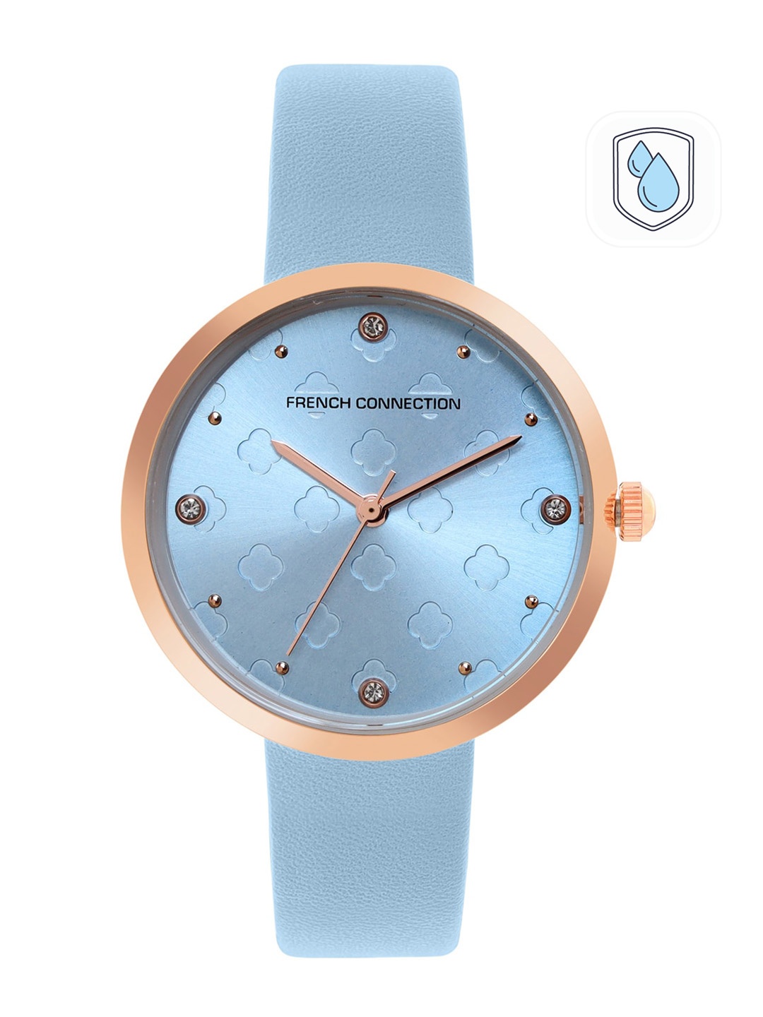 

French Connection Women Blue Dial & Blue Leather Straps Analogue Watch FCN00040F