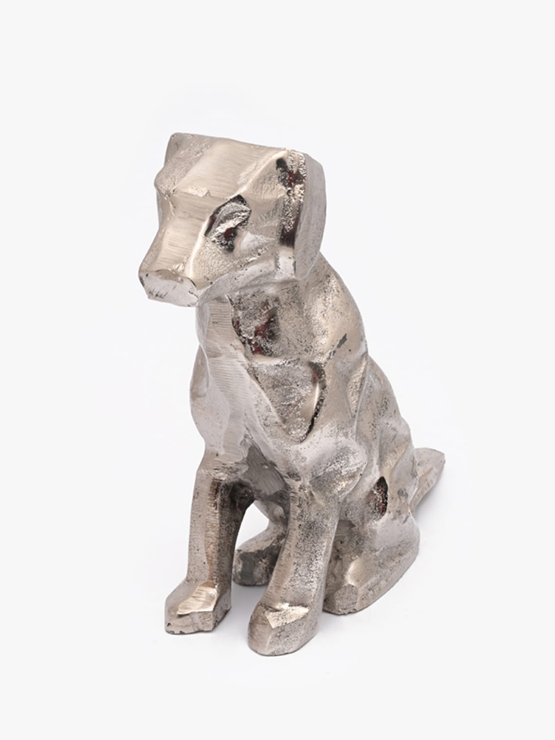 

CASA DECOR Silver-Toned Solid Docile Dog Accent Showpieces