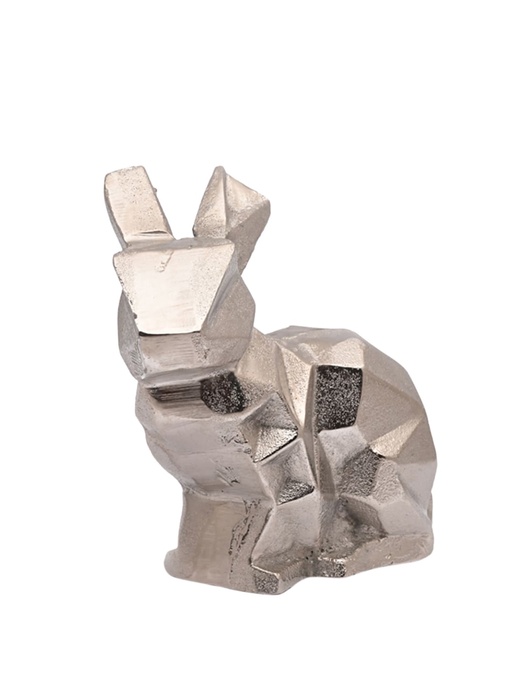 

CASA DECOR Silver-Toned Solid Modern Abstract Bunny Figurine Showpieces