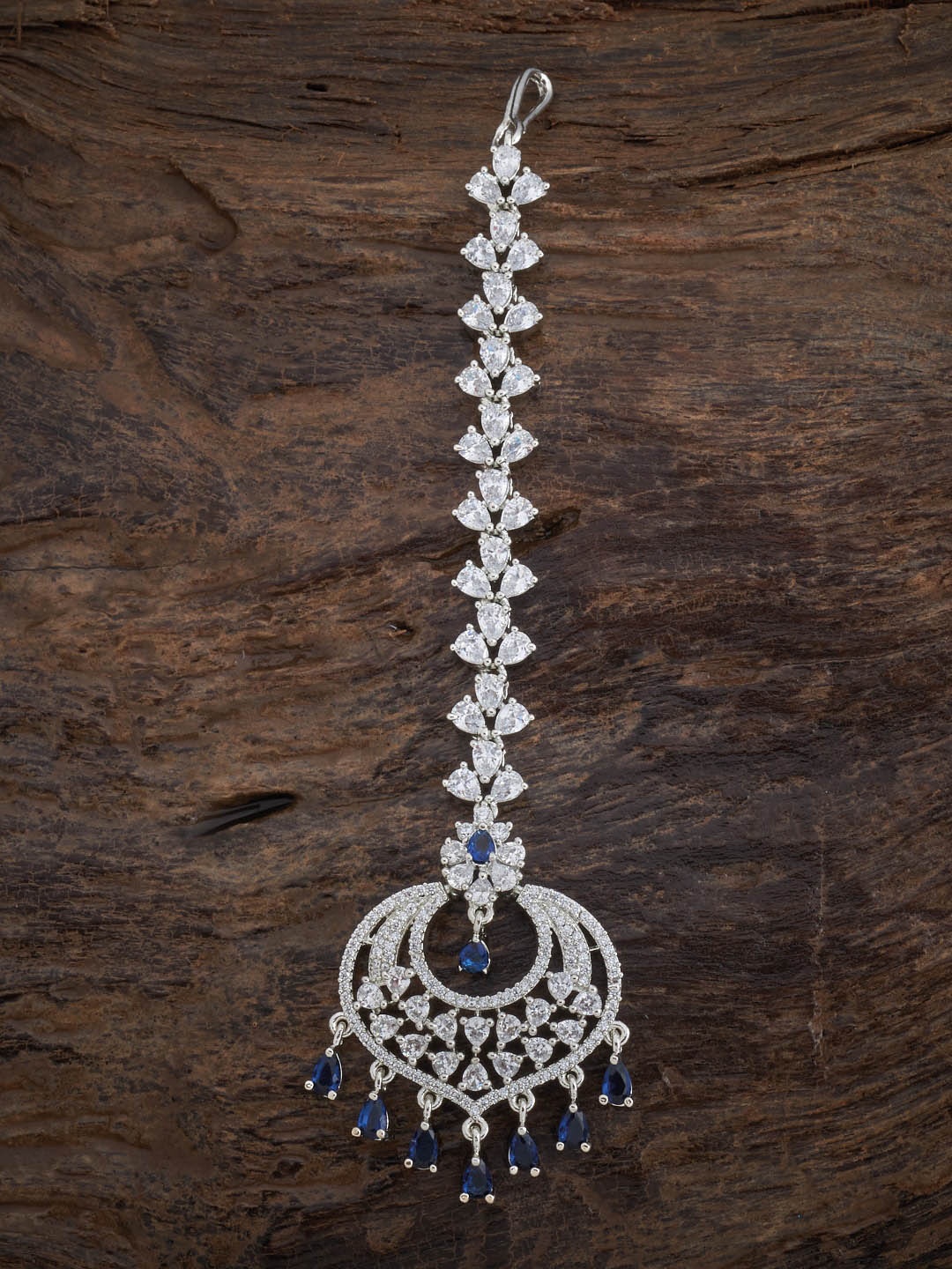 

Kushal's Fashion Jewellery Stone Studded Maang Tikka, Blue