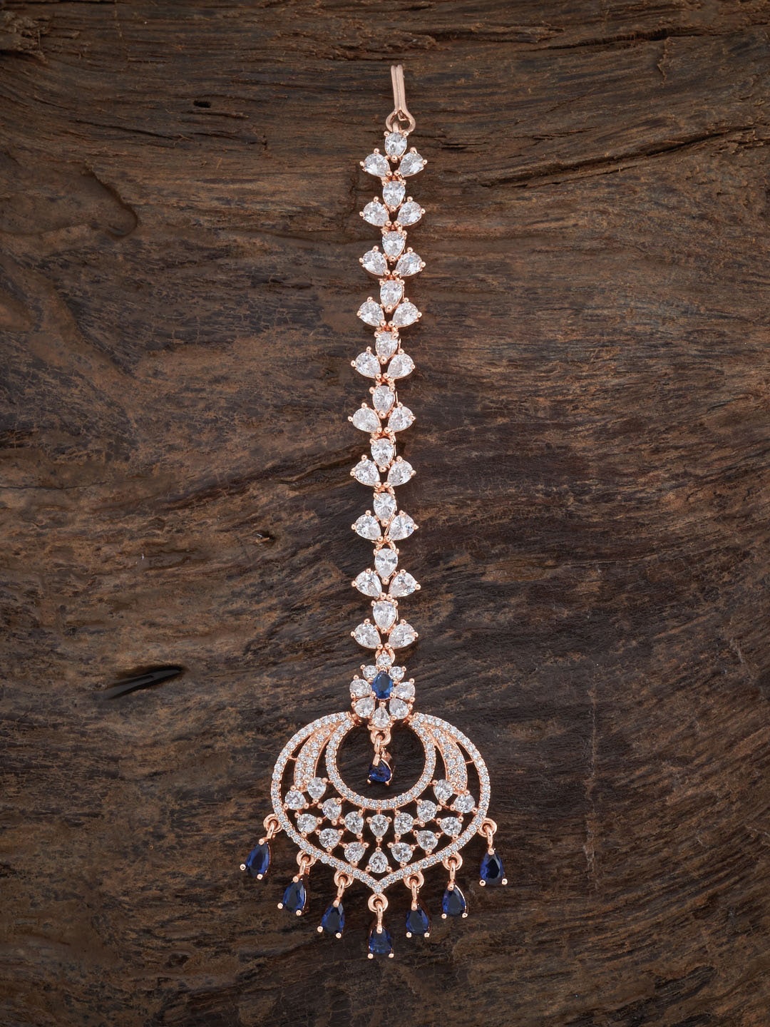 

Kushal's Fashion Jewellery Studded Maang Tikka, Blue