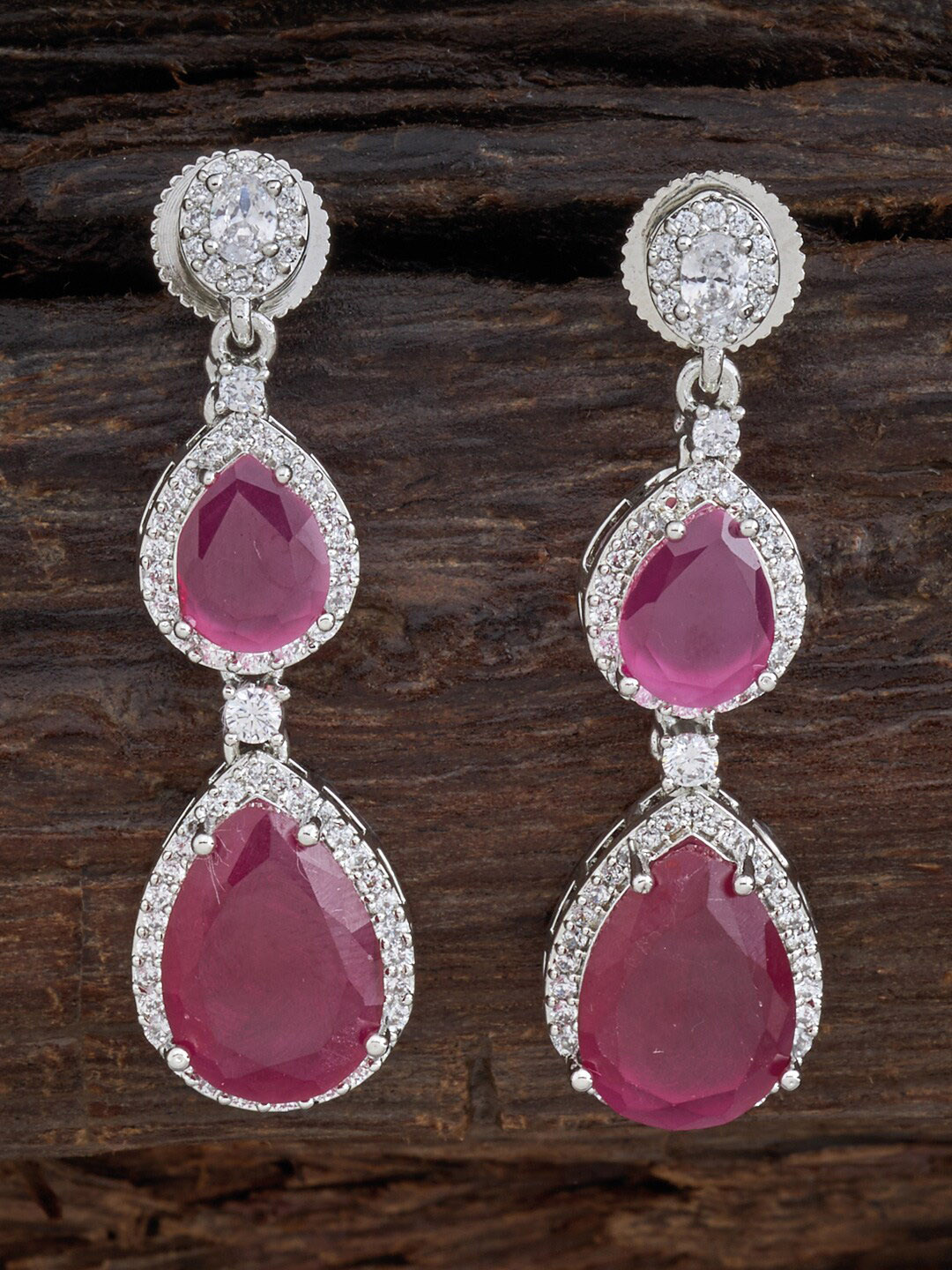 

Kushal's Fashion Jewellery Green Teardrop Shaped Drop Earrings