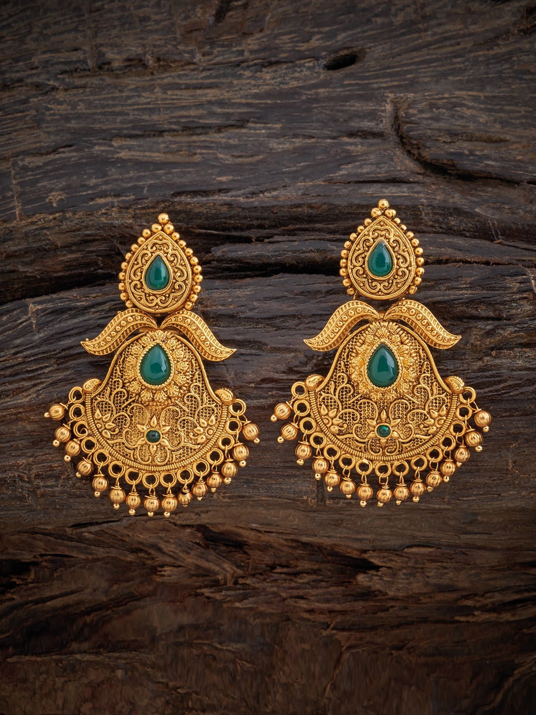 

Kushal's Fashion Jewellery Green Classic Drop Earrings