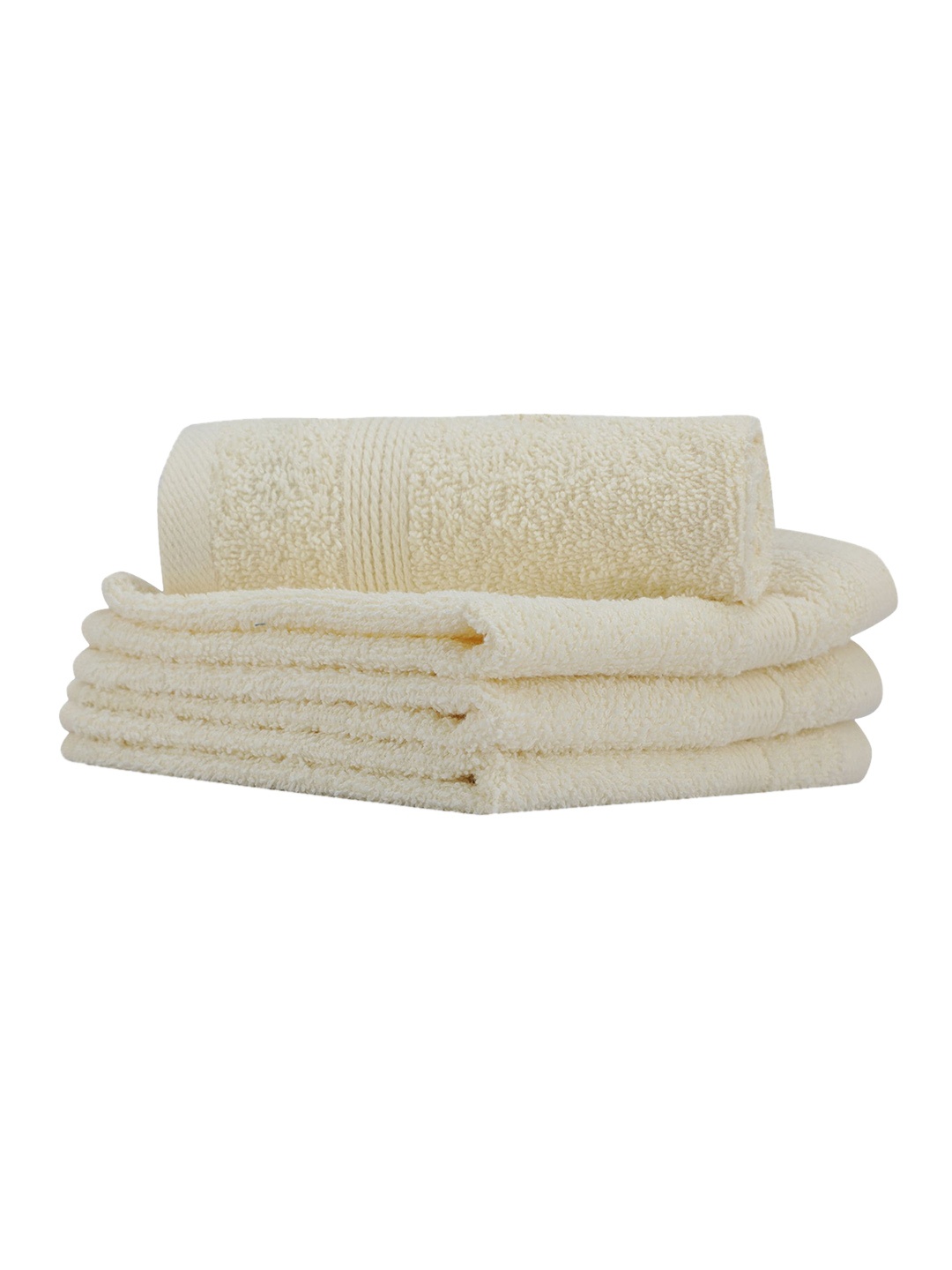 

LUSH & BEYOND Set Of 4 Cream Pure Cotton 500 GSM Towel Set