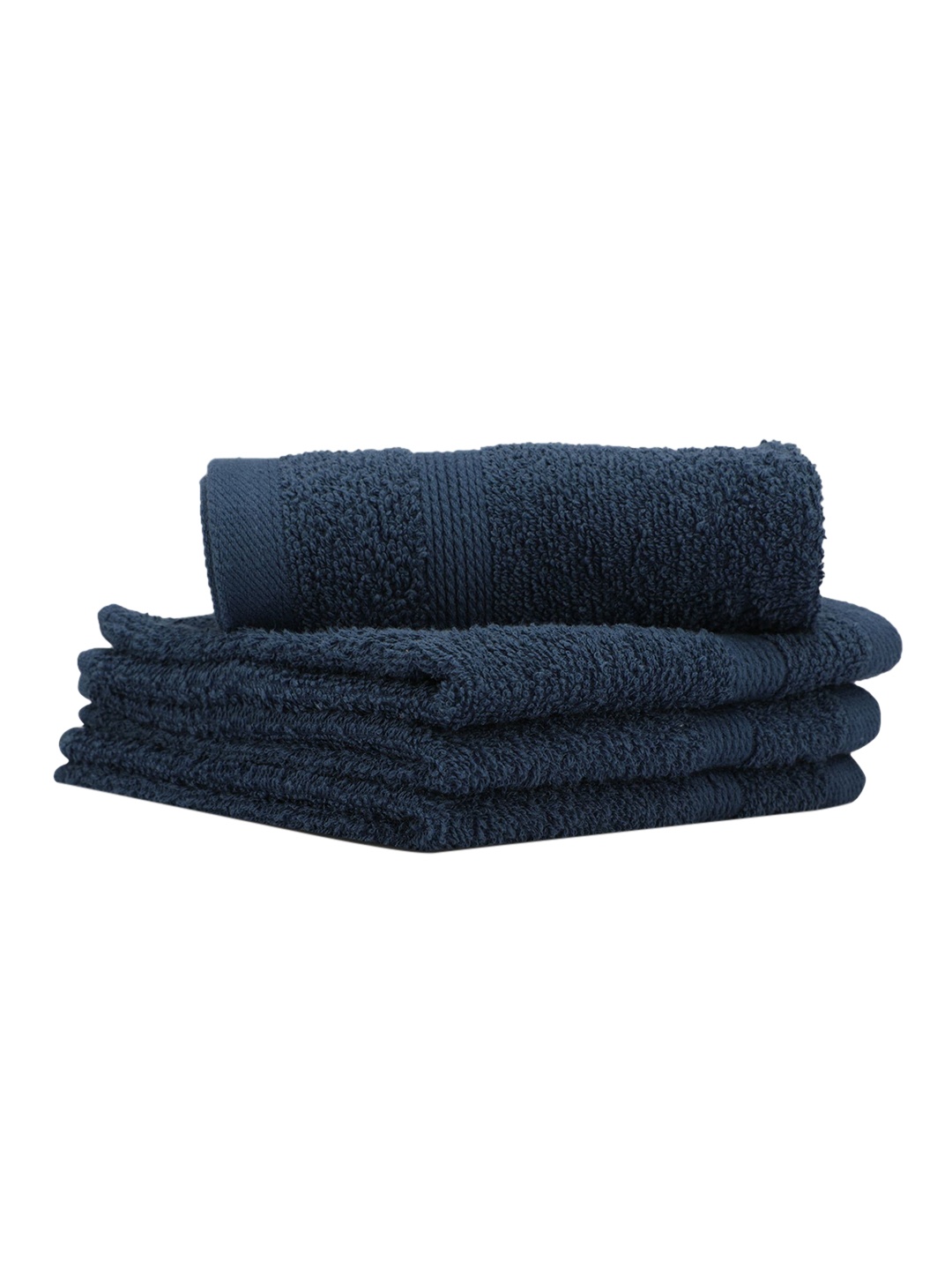 

LUSH & BEYOND Set of 6 Blue Solid 500 GSM Pure Cotton Towel Set
