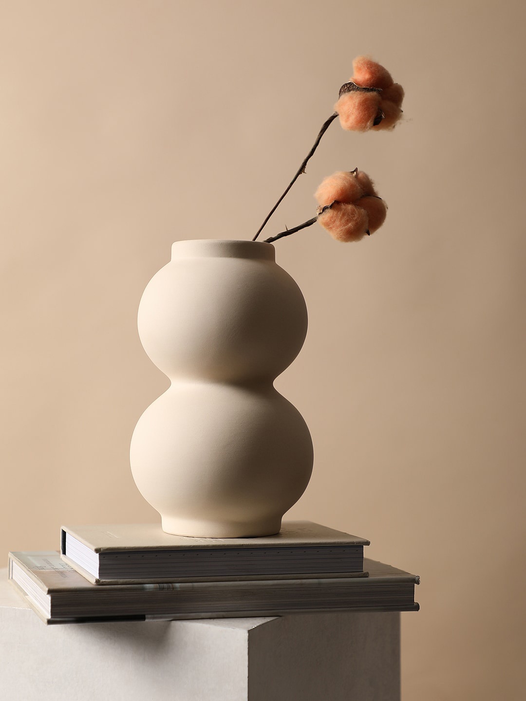 

Bonhomie Beige Abstract Shaped Ceramic Vase