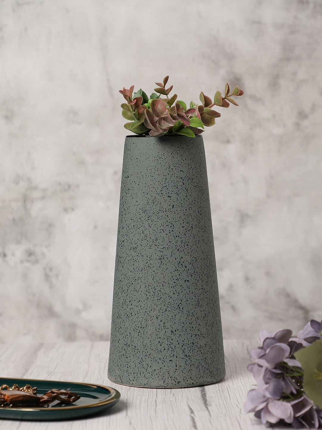 

Bonhomie Grey Textured Ceramic Flower Vase