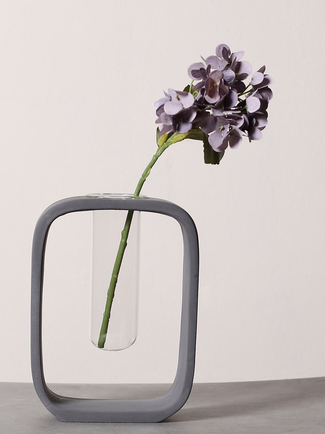 

Bonhomie Grey Cylindrical Tube Glass Vase