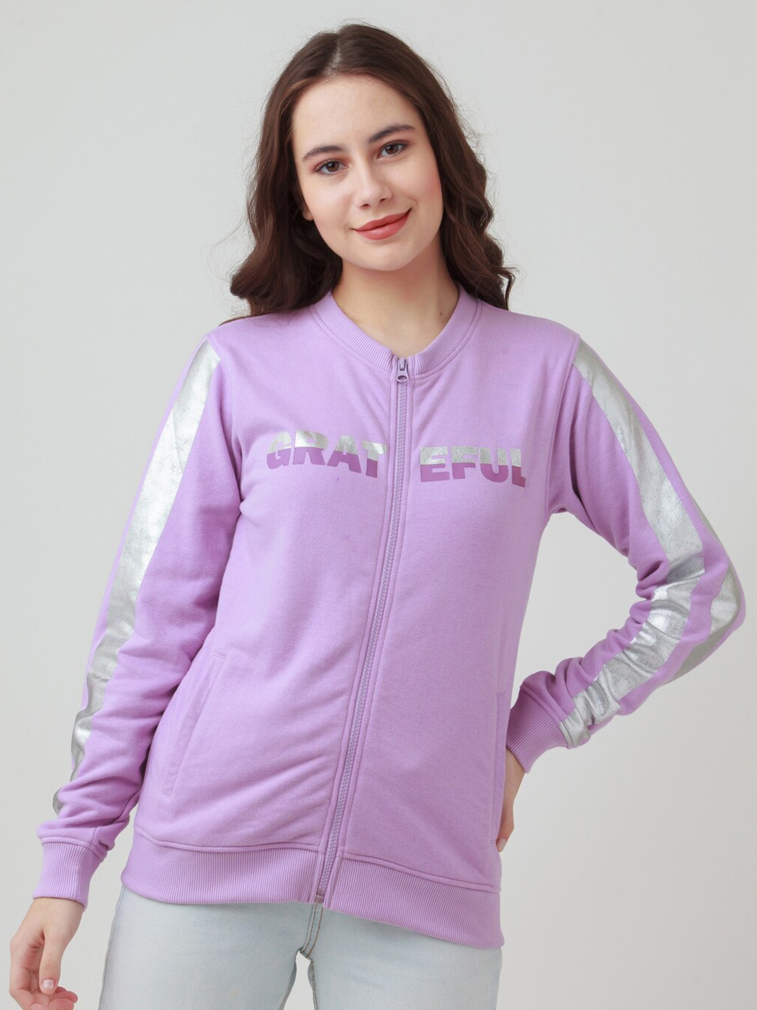 

Zink London Women Lavender Solid Sweatshirt