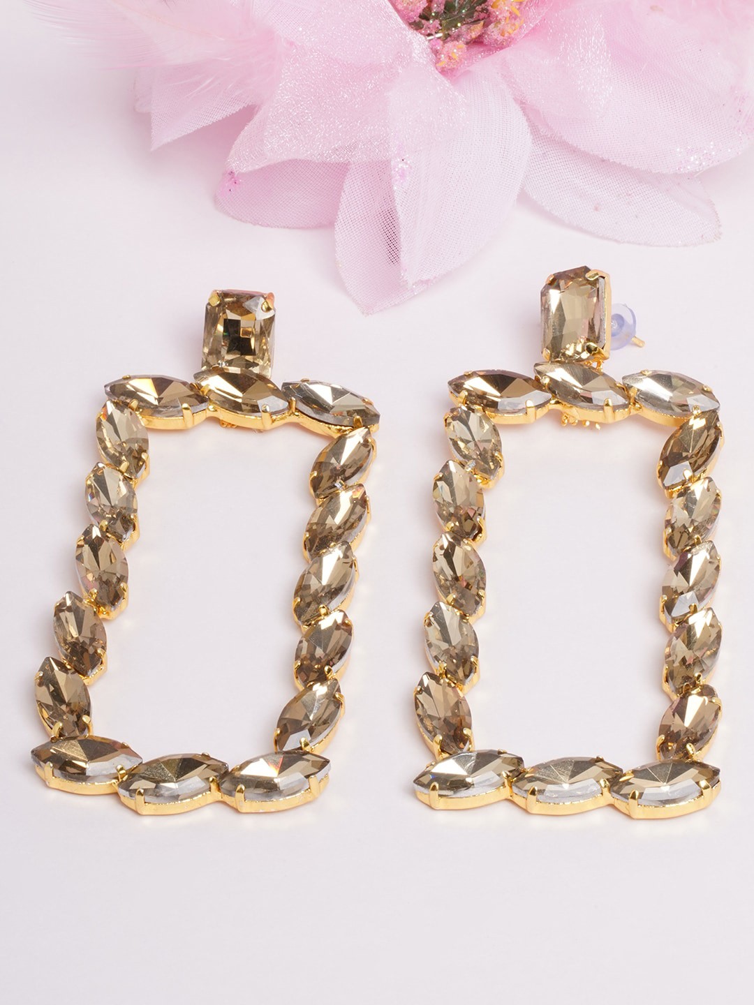 

DIVA WALK Contemporary Drop Earrings, Gold