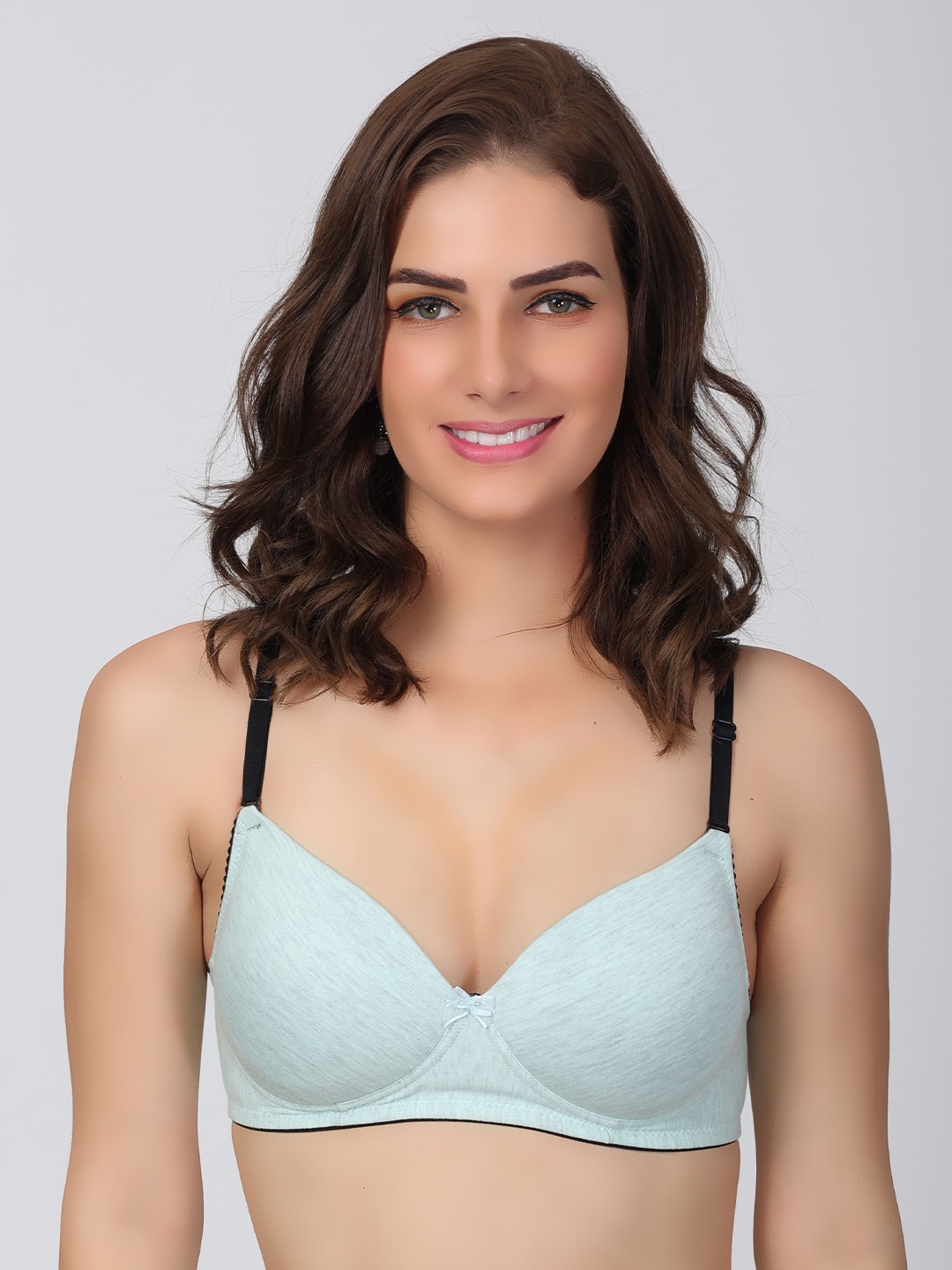 

Innocence Green & Black Bra Lightly Padded