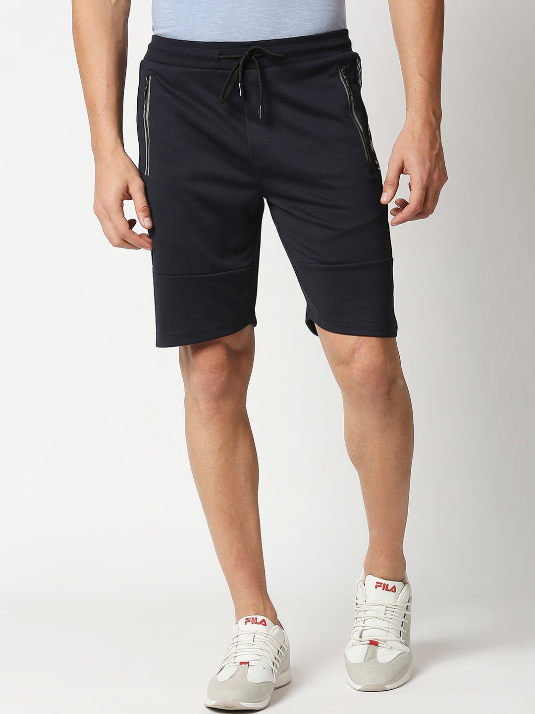 

Manaca Men Navy Blue Regular Fit Cotton Outdoor Sports Shorts