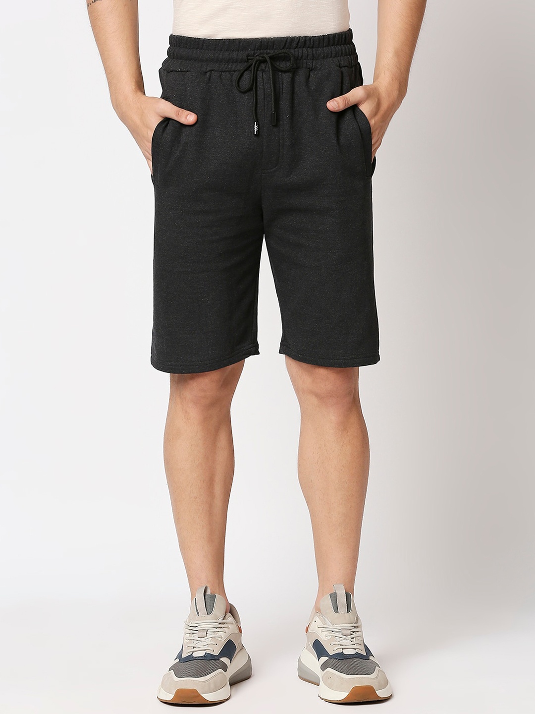 

Manaca Men Black Regular Fit Outdoor Sports Shorts