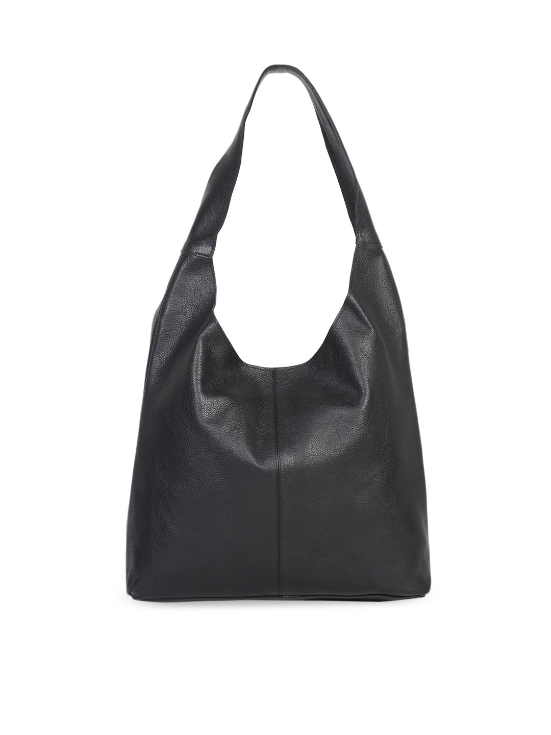 

Suvaska Black Leather Oversized Shopper Tote Bag