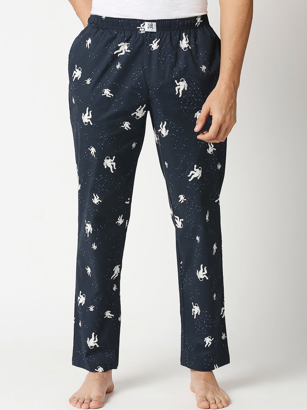 

Manaca Men Blue Super Cotton Printed Lounge Pant