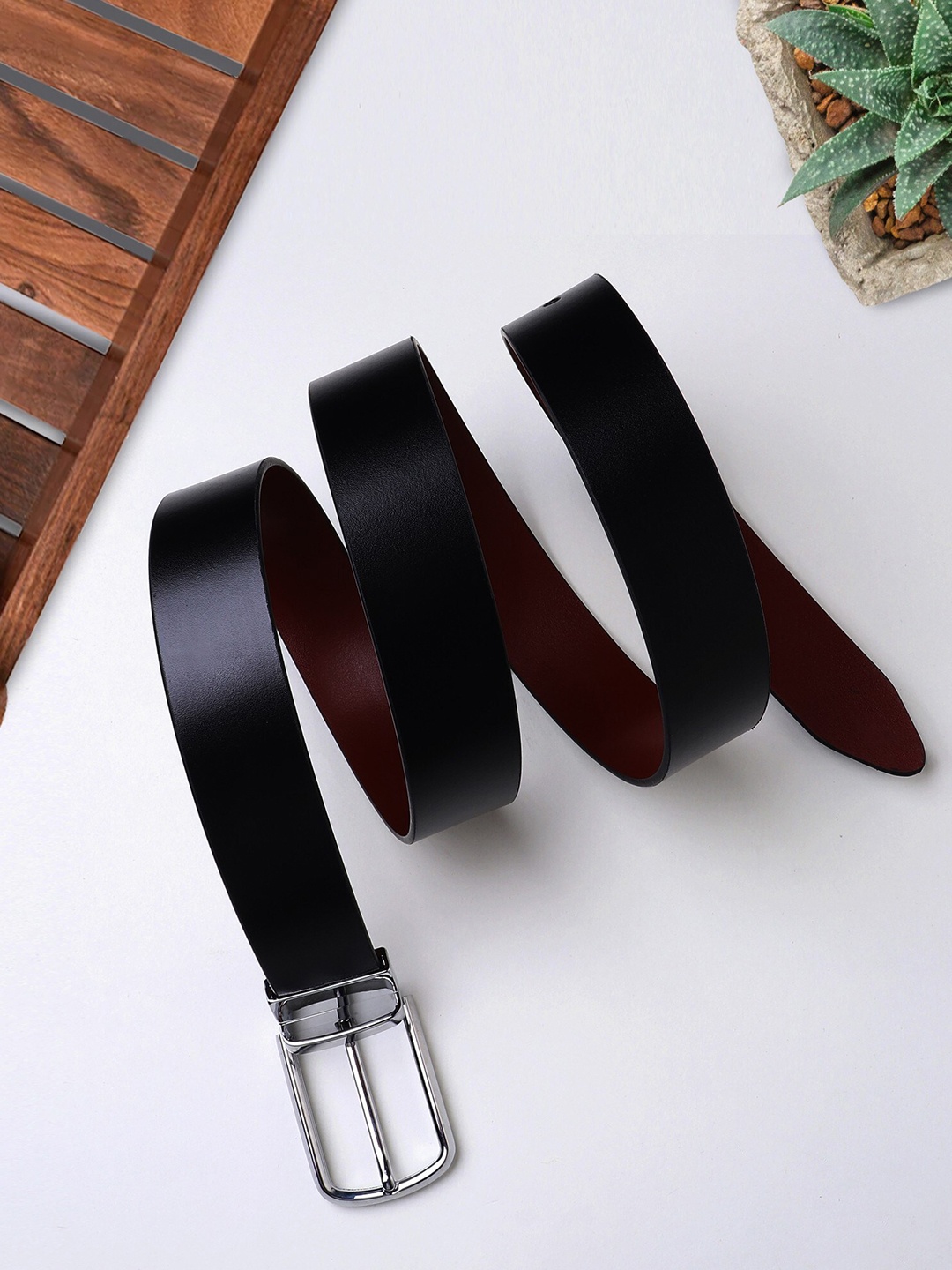 

Elite Crafts Men Black Leather Formal Belt