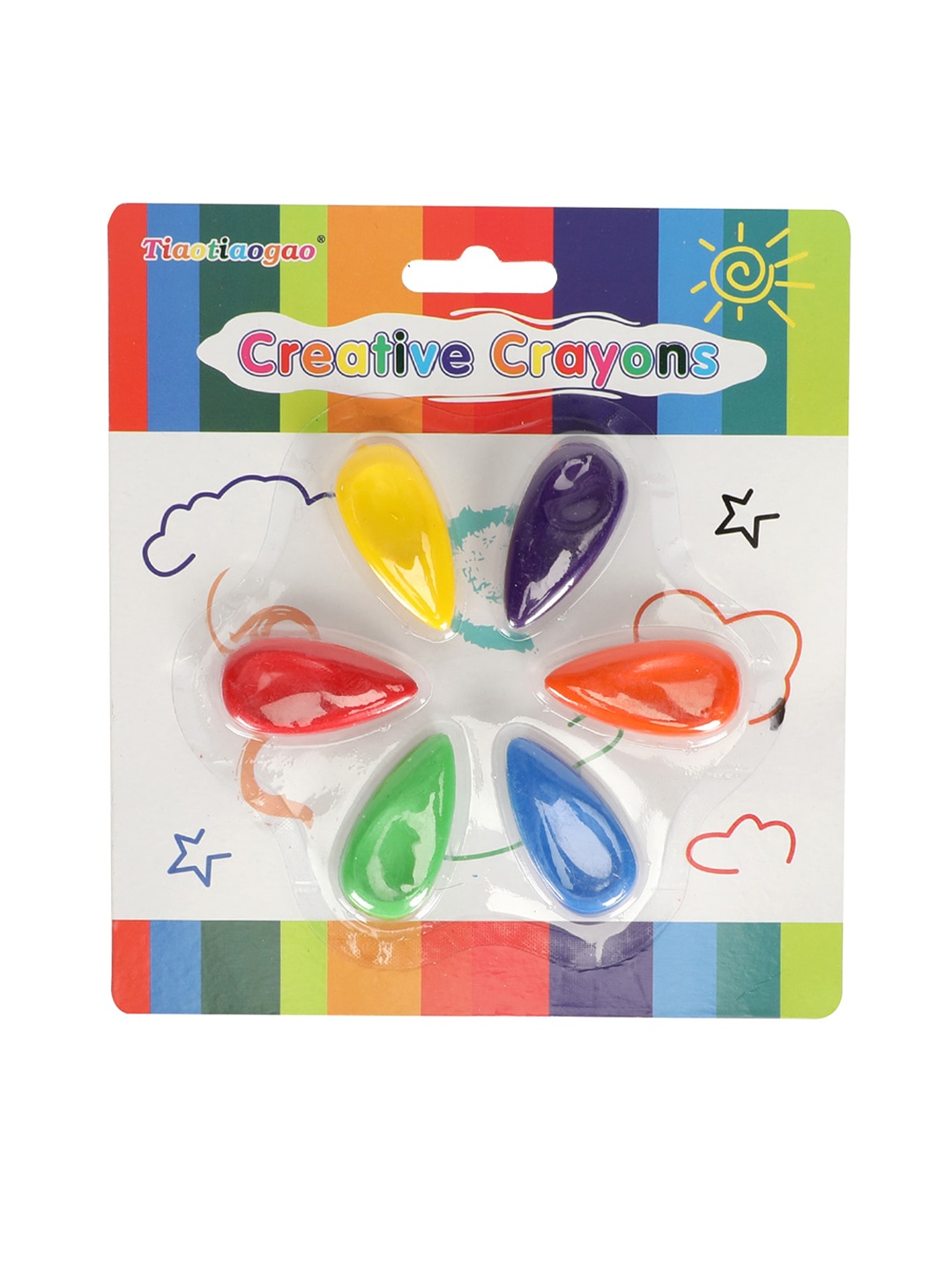 

PASSION PETALS Kids Set of 12 Painting Crayon Craft Stationery, Multi