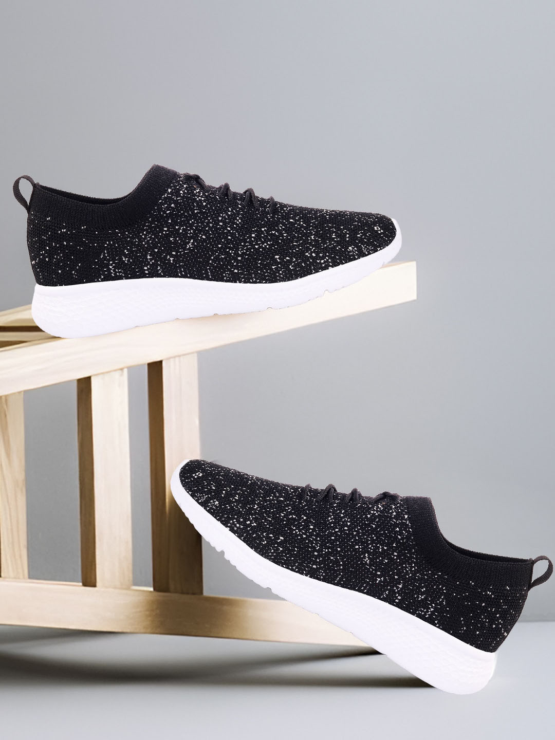 

M7 by Metronaut Men Black Printed Slip-On Sneakers