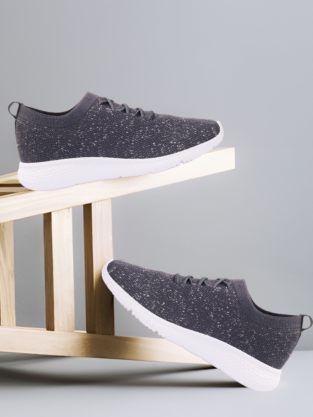 

M7 by Metronaut Men Grey Printed Slip-On Sneakers